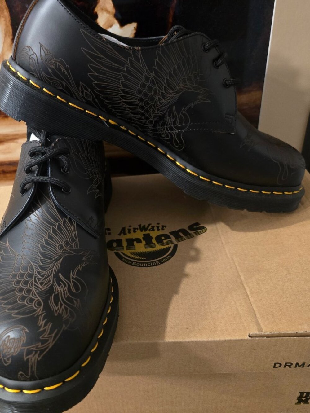 Dr Martens 1461 "Phoenix" 3-Hole Smooth Leather Oxford Shoes Men's Size 12 NEW